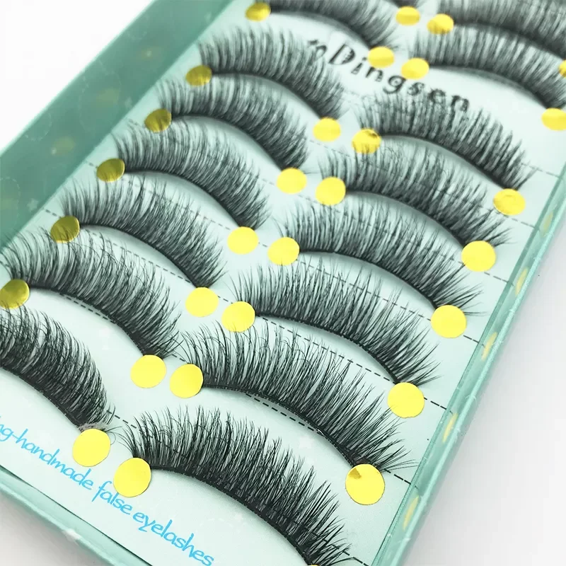 

2022NEW 10/5Pairs 3D Soft Faux Mink False Eyelashes Natural Messy Eyelash Crisscross Wispy Fluffy Lashes Extension Makeup tools