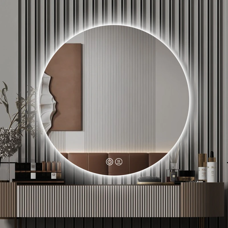 

Fogless Smart Mirror Warm White Light Design Bathroom Mirror Jeweler Touch Espejo Aumento Maquillaje Con Luz Bathroom Fixtures