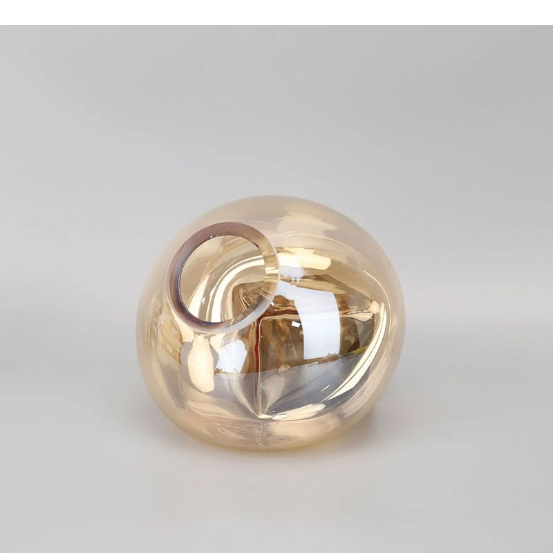 Коричневая стеклянная ваза с мраморной основой цветочные горшки украшение стола