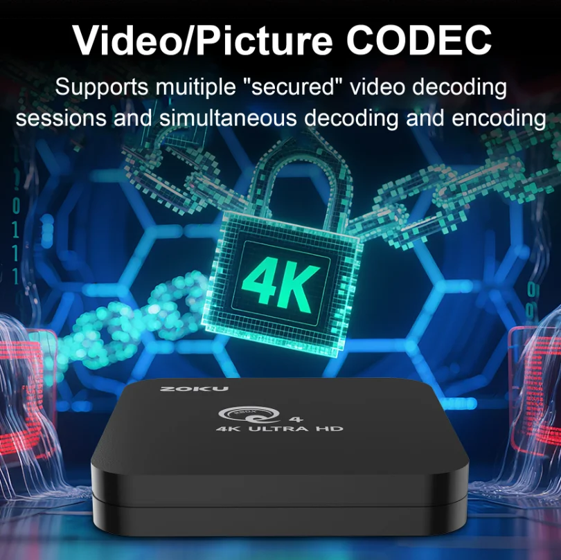 Фото ТВ-приставка Android 14 Q4 на Amlogic S905L3 с бесплатным IPTV, поддержкой двухдиапазонного Wi-Fi 2.4G и 5G, Bluetooth 5.0, 4K медиаплеер, голосовое управление №4