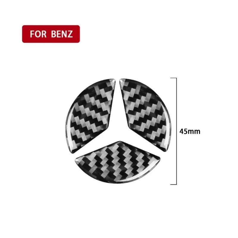 

Наклейка на руль автомобиля Benz, накладка подушки безопасности, отделка, углеродное волокно, красная наклейка для Mercedes-Benz CLA GLA, новая модель C E Class 16-19