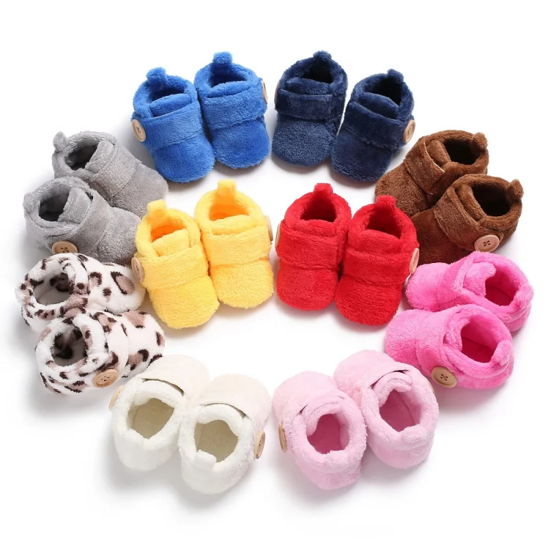 

Winter Multicolor Fluff Super Soft Baby 0-1 Years Old Soft Bottom Toddler One Piece Dropshipping Shoes First-Walker