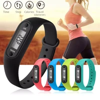 smart silica gel digital lcd run pedometer walking fitness bracelets watch wristband sport fitness tracker outdoor tslm1