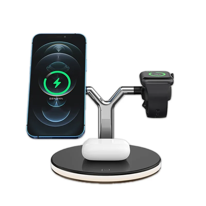 

3 in 1 Wireless Charger Stand For iPhone 12 13 Mini Pro Max/Apple Watch 15W Fast Charging Dock Station For Airpods Pro