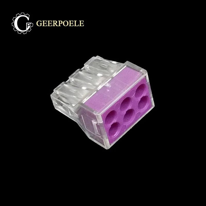 

5 шт./лот PCT-106 6 Pin 2,5 квадратные разъемы, жесткий провод, быстрый проводной разъем