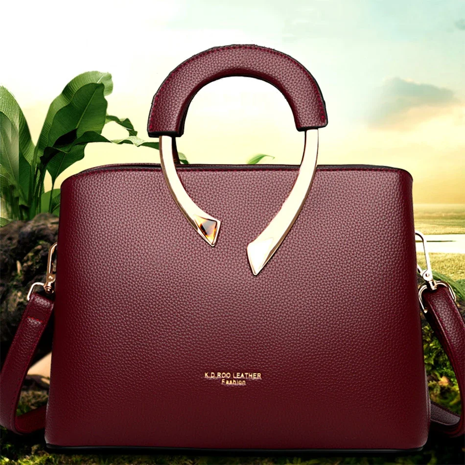 Летние стильные кожаные сумки через плечо для женщин 2024 Роскошные Женские