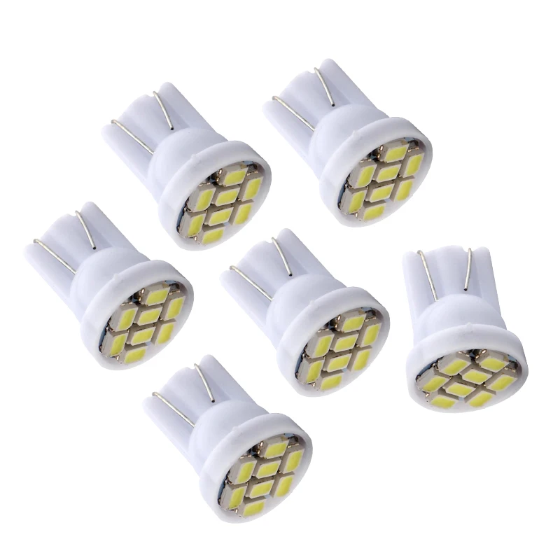 6Pcs White 12V LED Dash Gauge Cluster Reading Lamp License Plate Light Bulb Fit for Ford Bronco F150 F250 F350 Truck 1992-1996