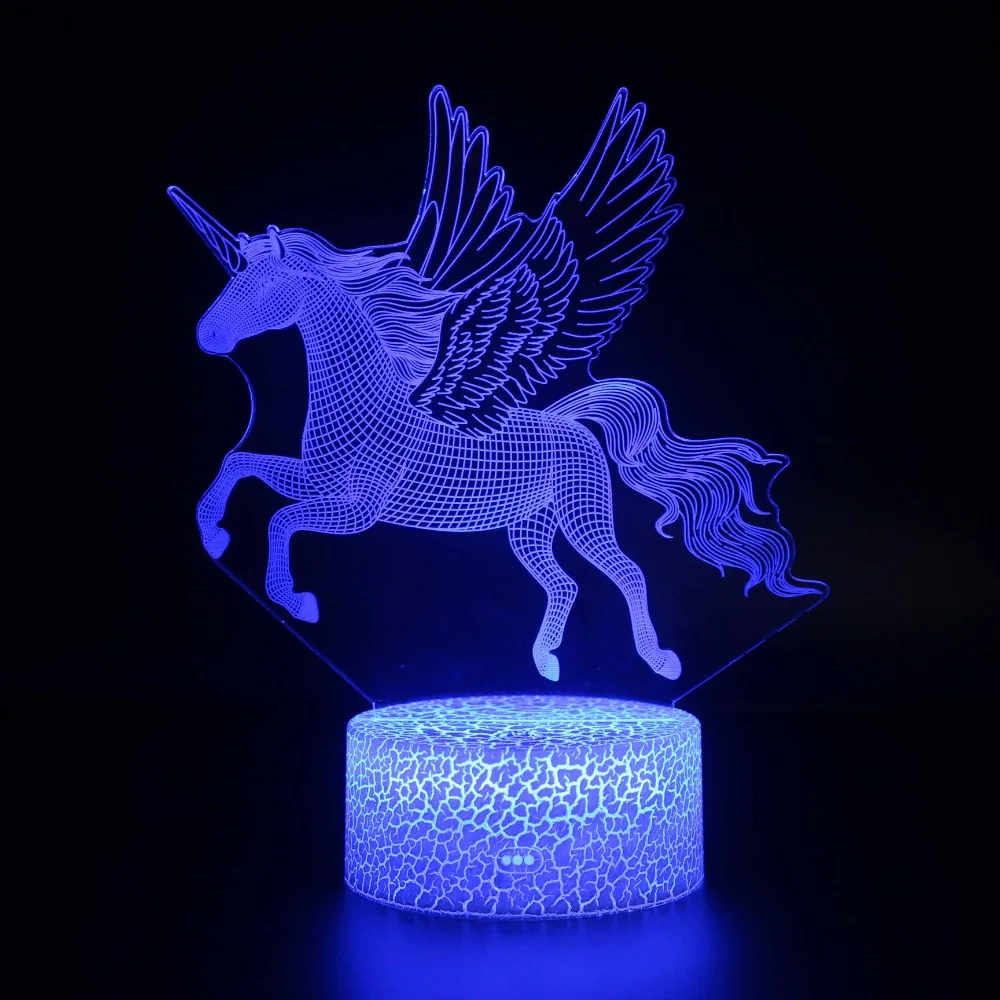 

Unicorn Lamp Led Night Light for Kids Child Nightlight Table Lamp Bedside Bedroom Decoration Birthday Christmas Gift for Girls