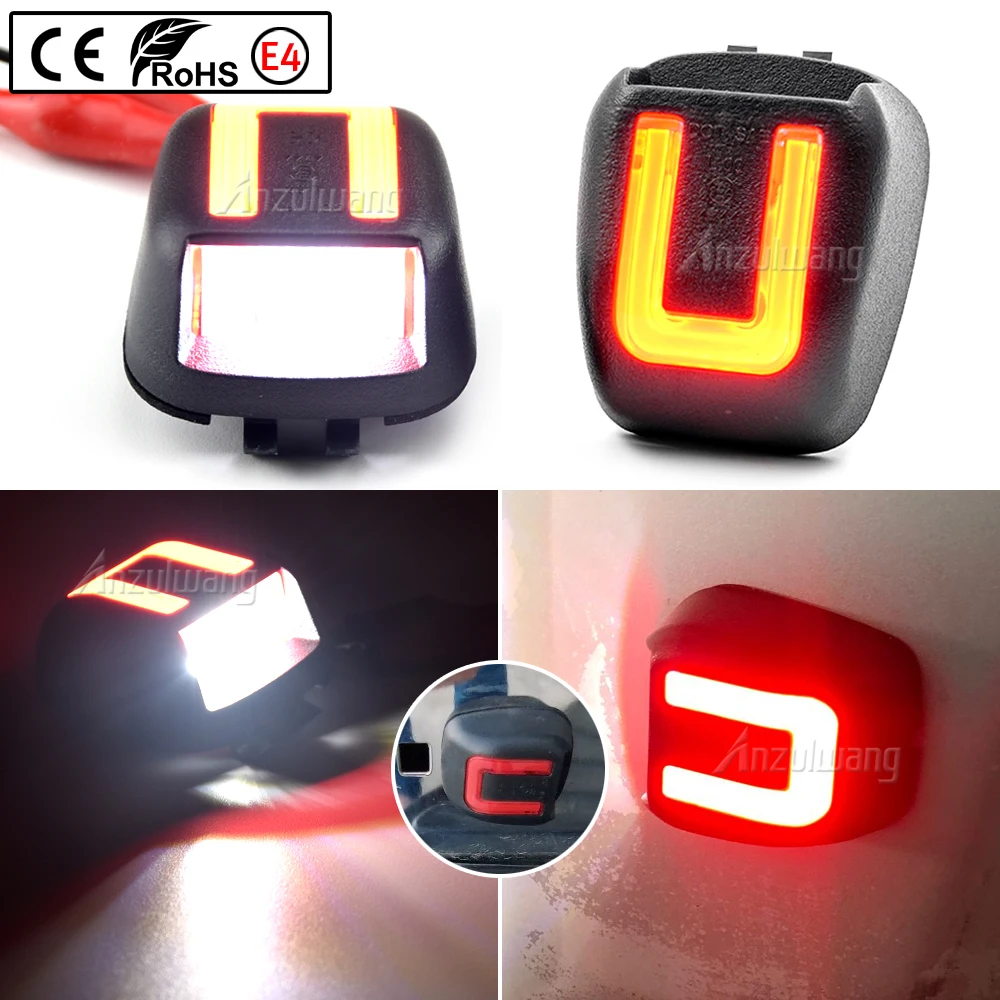 

For Nissan Titan Xterra Armada Frontier Red OLED Neon Tube LED License Plate Light Canbus Rear Tag Lighting Registration Lamp