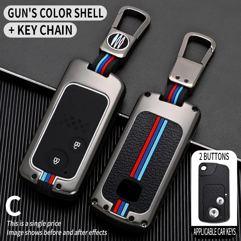 

Zinc Alloy Car Remote Key Case Cover Protect Shell Bag For Honda Fit Shuttle Freed Spike Hybrid Stepwgn Spada Accord CIVIC CRV