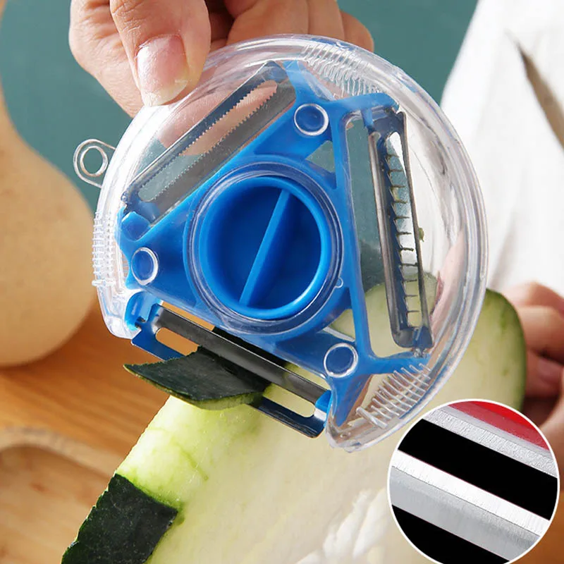 

Multifunction Fruit and Vegetable Peeler Stainless Steel Blade Easy To Clean Replace Vegetable Shredding 3In1 Kitchen Gadgets