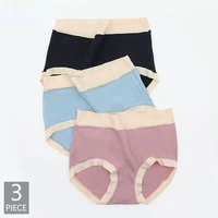 3 pcs lot cotton brazilian panties for women high waist underpants seamless girl underwears soft lingerie