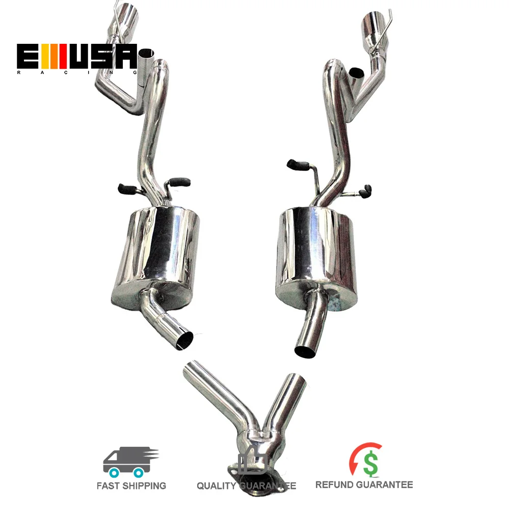 

Emusa Catback выхлопная труба с двойными наконечниками, подходит для 1999 2000 2001 2002 2003 Ford Mustang 3.8L V6
