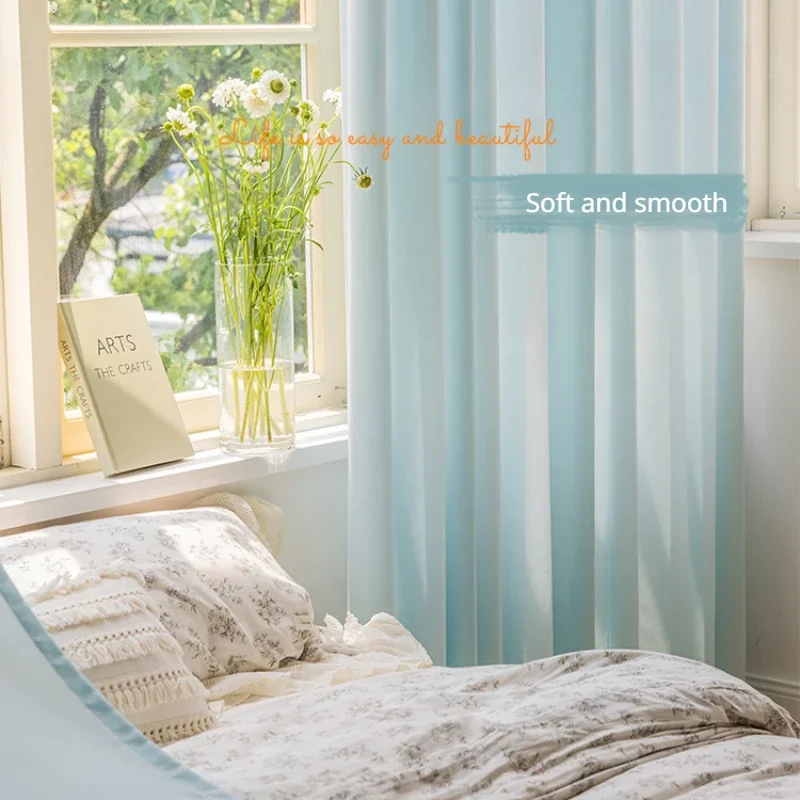 Марлевые занавески светопропускающие непрозрачные современные солнцезащитные