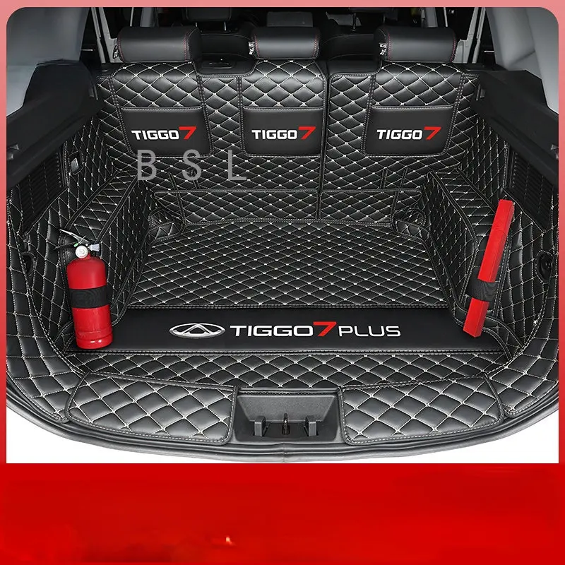 

Кожаные коврики для багажника автомобиля Chery Tiggo 7 plus, 2022 мест, защита от грязи, технические аксессуары для подкладки, Стайлинг