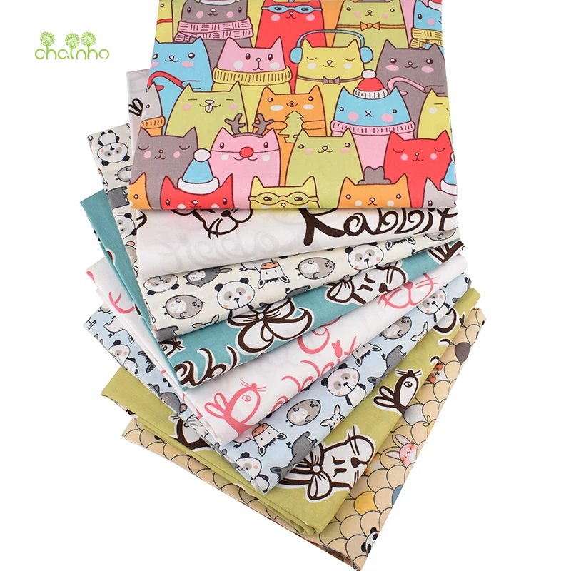 

ZOO Series,Printed Twill Cotton Fabric,Patchwork Clothes,For DIY Sewing Quilting Baby & Children's Bed Clothes,Garments Material