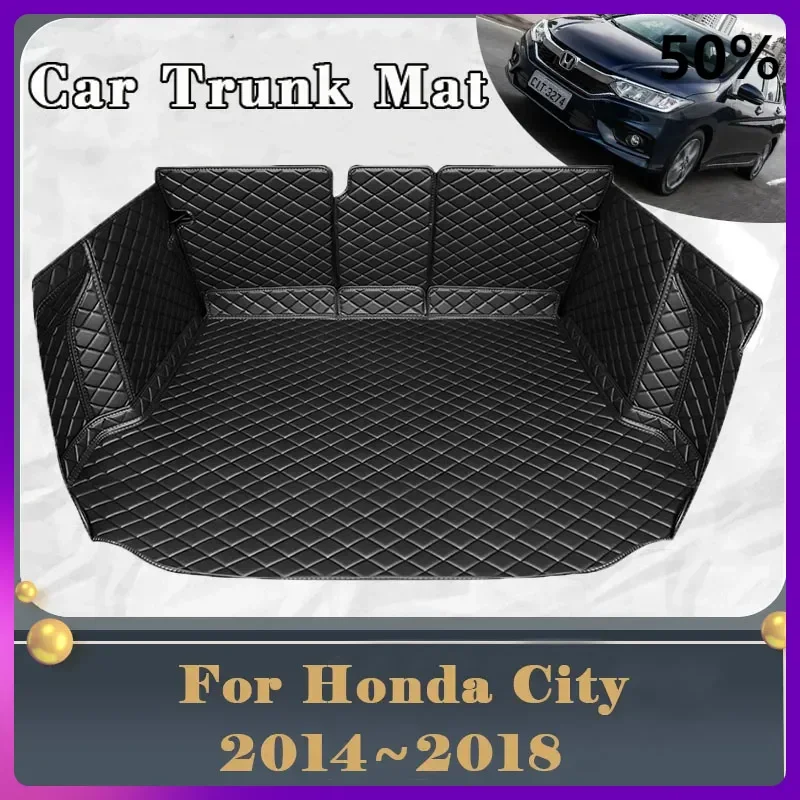 Коврик в багажник автомобиля для Honda City GM4 5 6 8 9 2014 2015 2016 2017 2018 грязеотталкивающий
