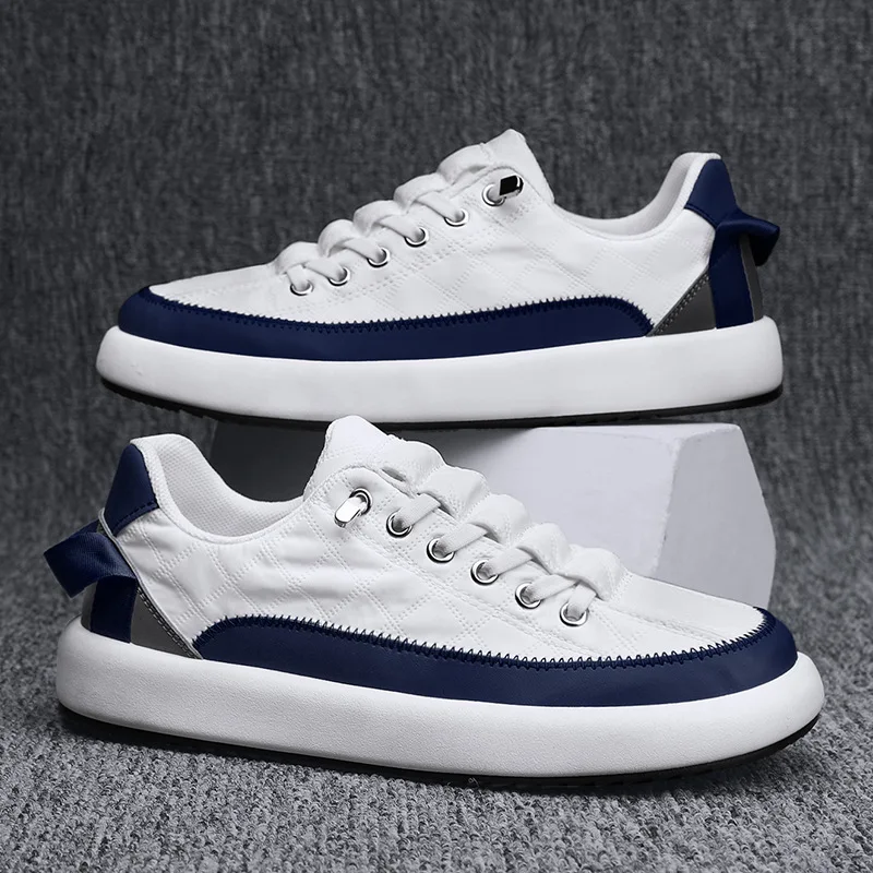 

Spring and Summer White Sneakers Breathable Fashion Men Shoes Daily Comfortable Casual Shoes Color Matching Mens Gym Shoes