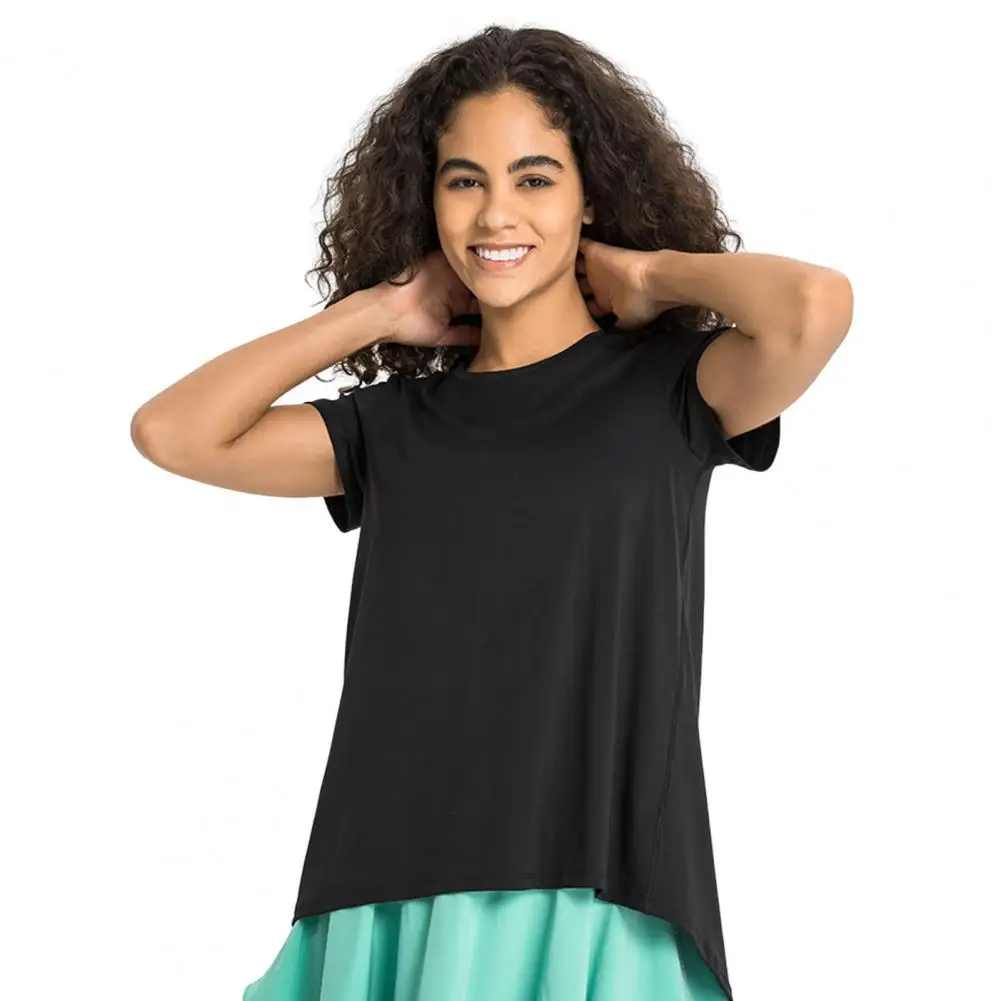 

Soft Yoga T-shirt Breathable Comfortable Indoor Outdoor Fitness Sport Tee Shirt Fast Dry Running T-shirt Outdoor Fitness