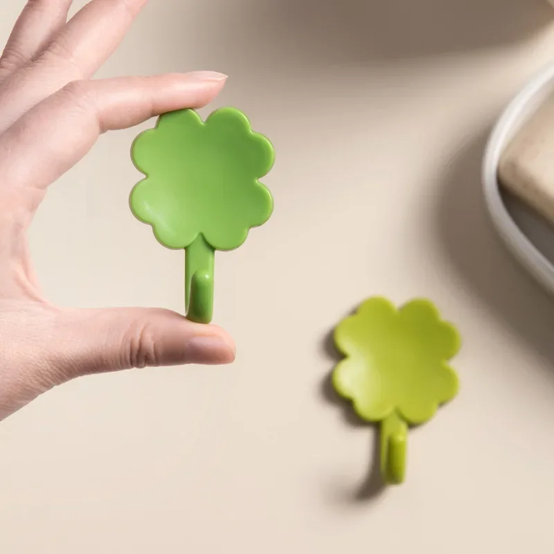 4 шт./компл. самоклеящийся крючок с четырьмя листами клевера легко