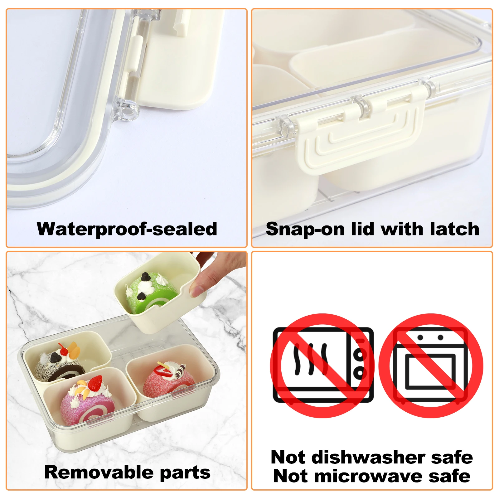 Органайзер кухонный прозрачный с крышкой 4/8/6/9 ячеек