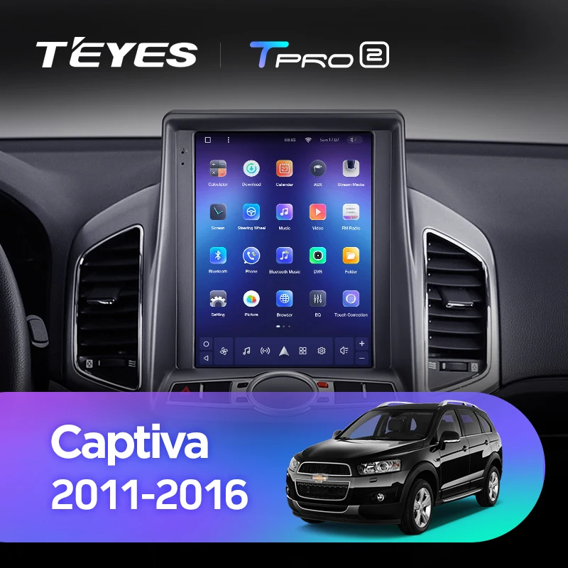 TEYES TPRO 2 Штатная магнитола For Шевроле Каптива 1 рестайлинг Chevrolet Captiva 2011 - 2016 Tesla style