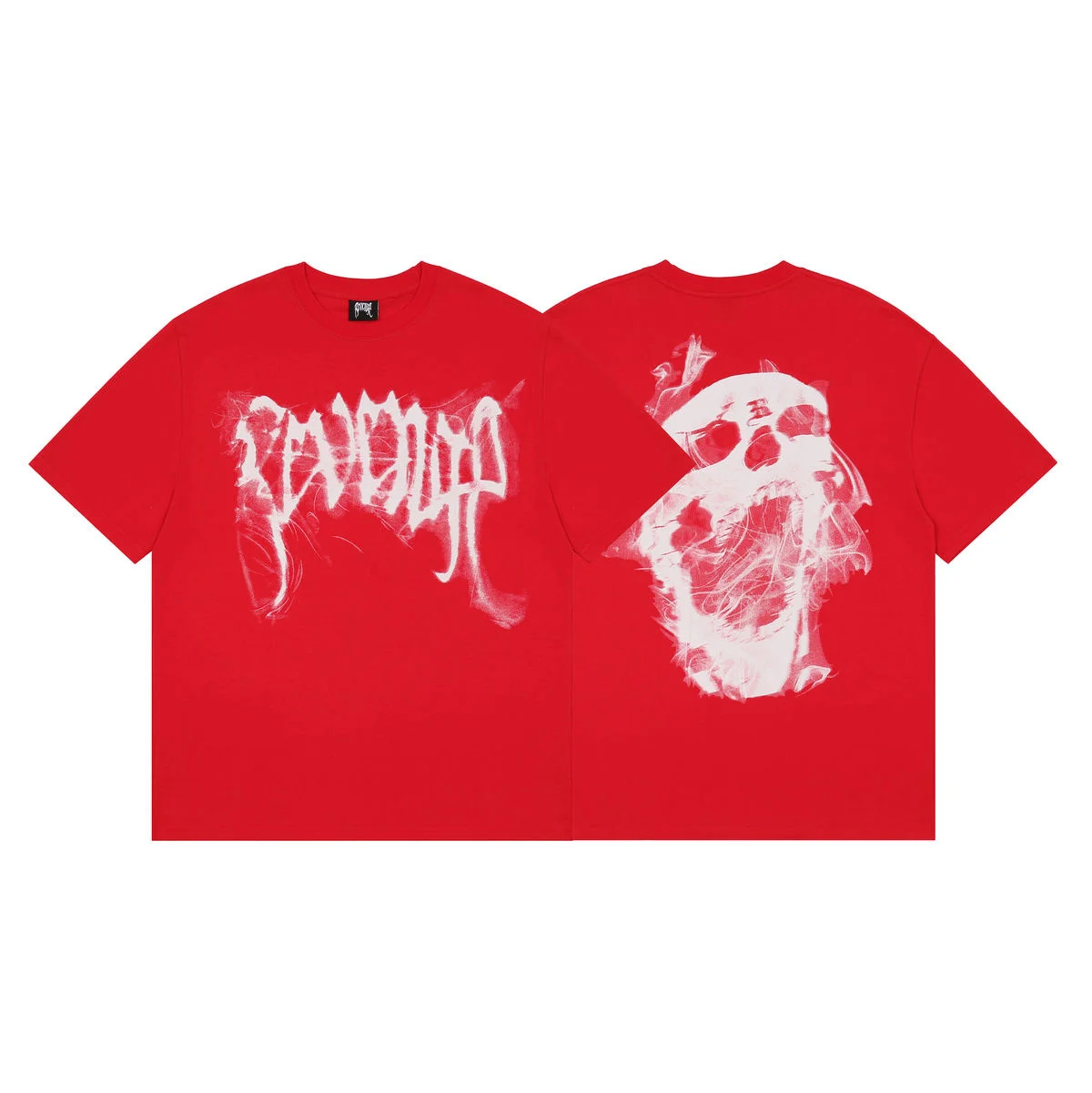 

Stock revenge short sleeved keel skeleton smoke Meichao rap same fashion brand casual T-shirt superman oodji foreo shirt men bts