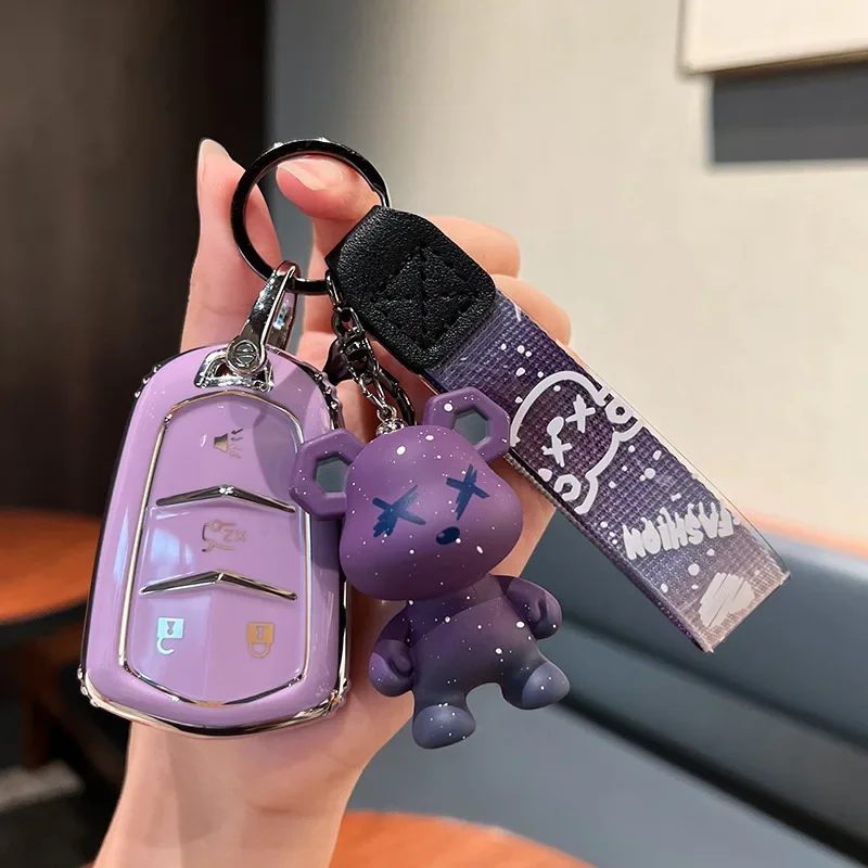 Чехол для автомобильного ключа из ТПУ Cadillac ATS CT6 CTS DTS XT5 Escalade ESV SRX STS XTS ELR 2014-2018