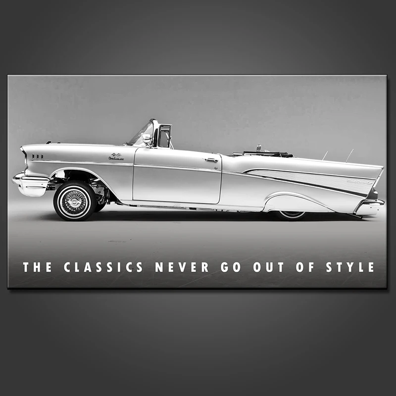 

Classic Vintage Silver Car Photography Posters Room Decoration Interior Decoration for Home Room Decoration Poster