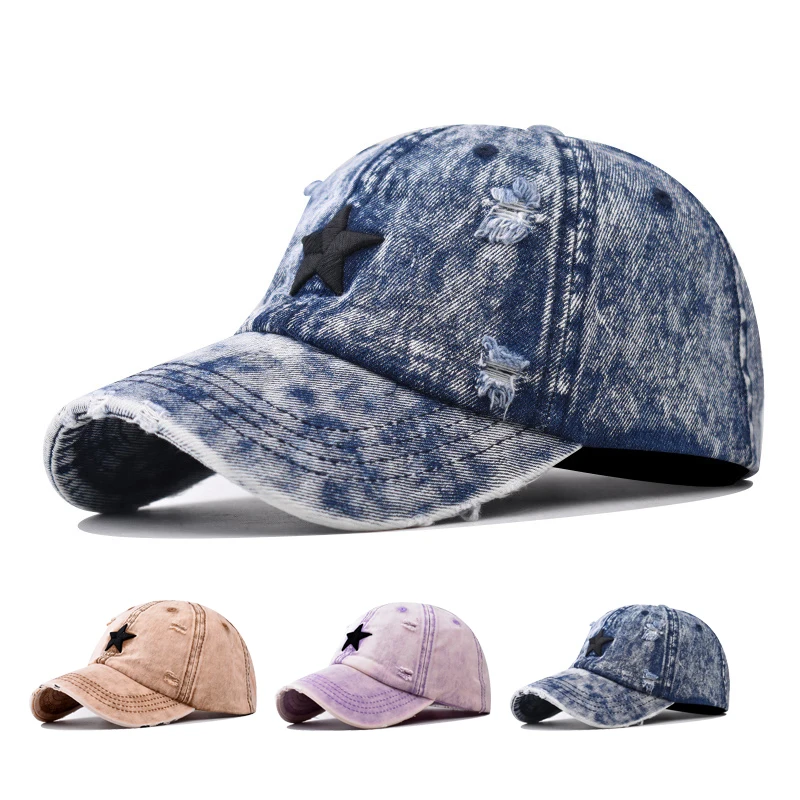 

Бейсболка в стиле ретро с пятиконечной звездой и вышивкой