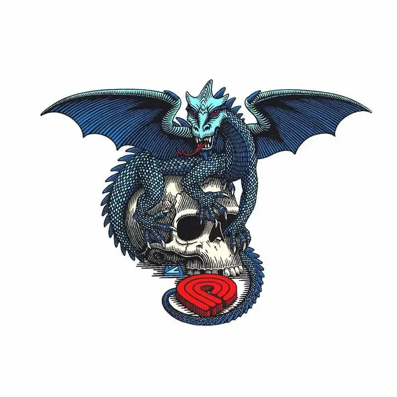 13 см х 10 для Powell Peralta Dragon Skull тонкая наклейка устойчивая к царапинам виниловая