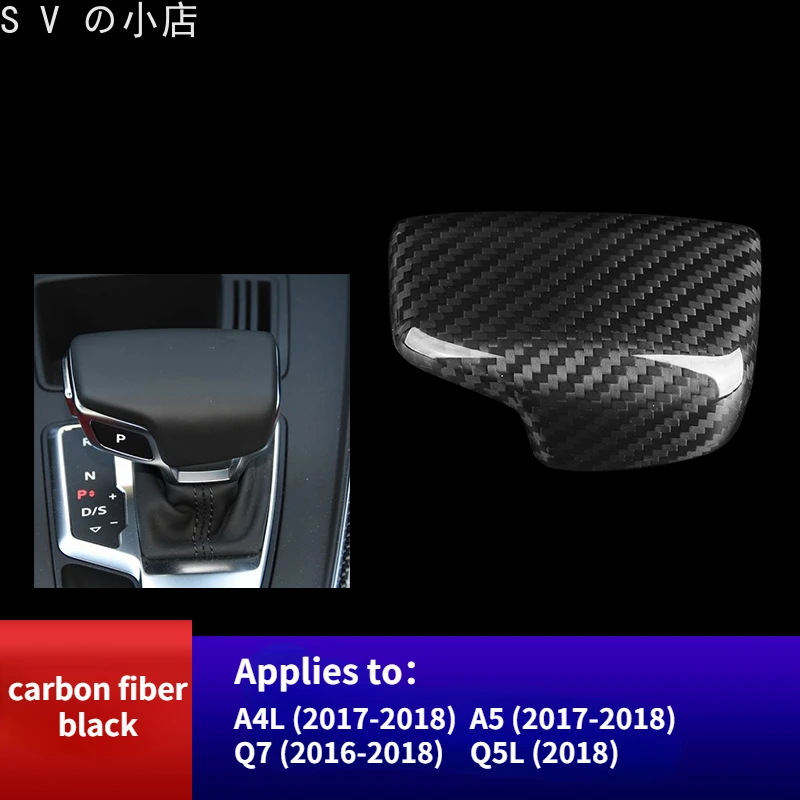 

Real Carbon Fiber Shift Knob Cover for Audi A4L A4 A5 Q7 Q5L Q5 Gear Handle Cover Handle Sleeve Button Decorative Sticker
