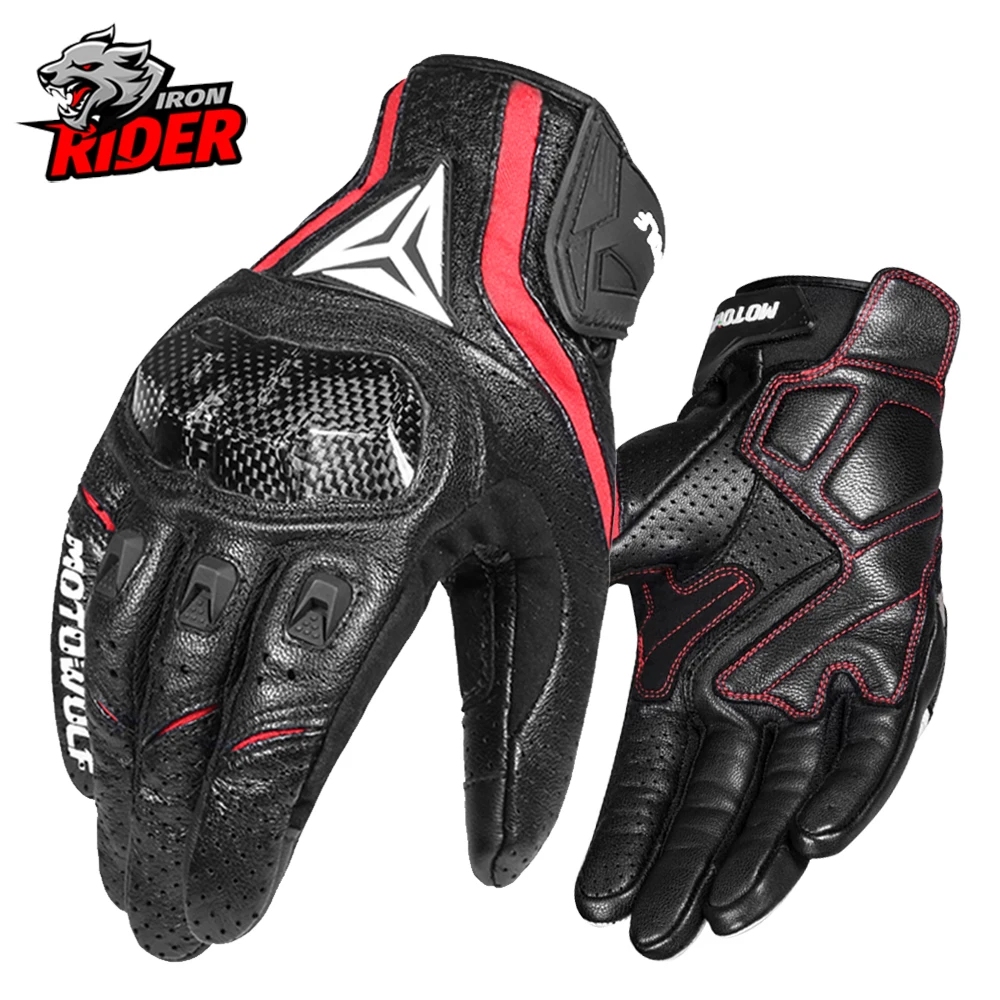 

Motowolf Motorcycle Gloves Motocross Riding Carbon Fibre Gloves Leather Men Motorbike Racing Motocicleta Guantes Moto Luvas