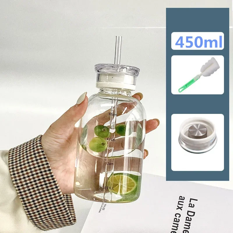 

Стеклянная бутылка для воды Kawaii 450/750 мл