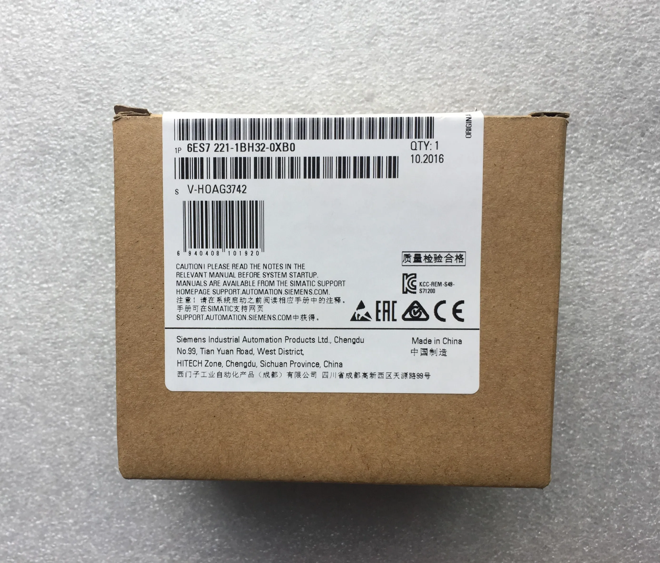 

Brand new 6ES7221-1BH32-0XB0 SIMATIC S7-1200, Digital input SM 1221, 16 DI, 24 V DC, Sink/Source 6ES7221 1BH32 0XB0