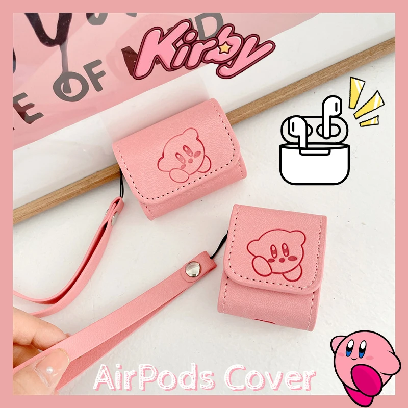 Чехол для наушников из искусственной кожи с рисунком аниме Kirby чехол AirPods Pro милый