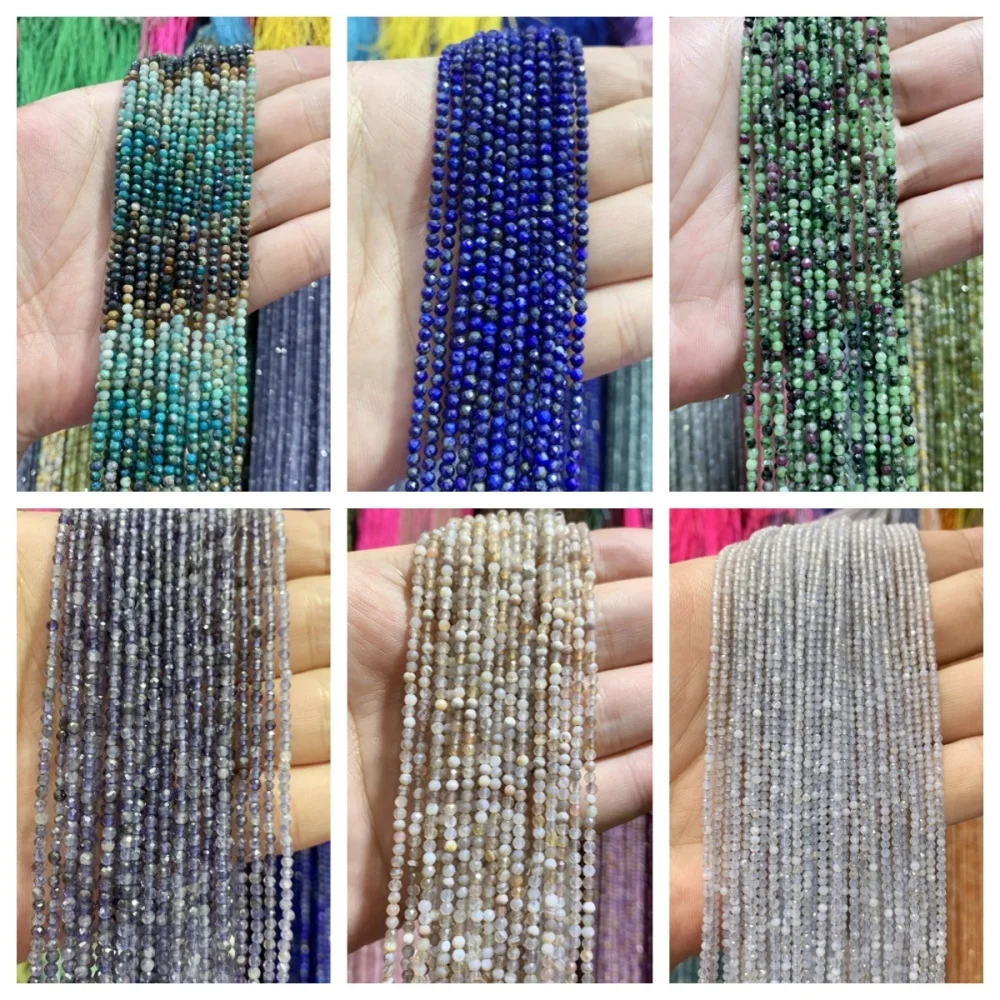 Натуральный 2 мм персидский Агат цветной флюорит граненые круглые бусины