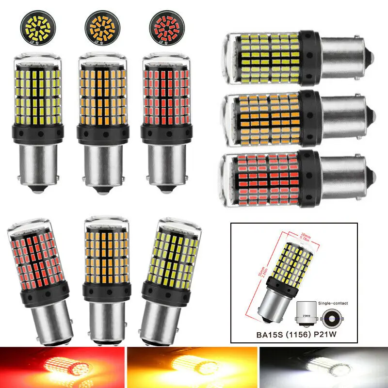 

2x 1156/1157 144SMD BAU15S PY21W светодиодсветодиодный лампа указателя поворота Canbus 12 В