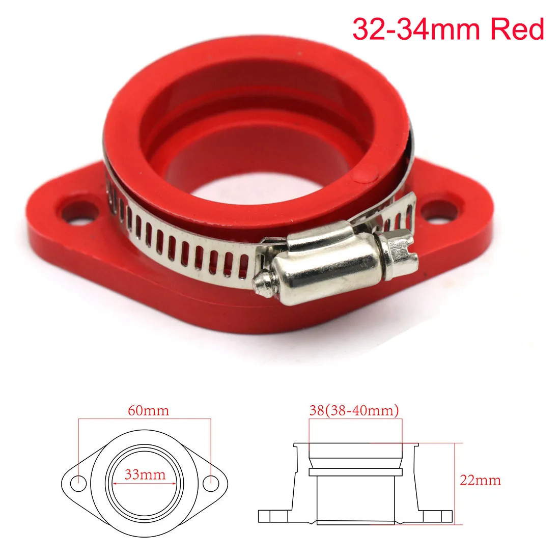 

Мотоцикл пит-байк карбюратор адаптер впускная впускная труба резиновая подходит для KEIHIN MIKUNI KOSO PE PWK 21-34 мм воздухозаборник