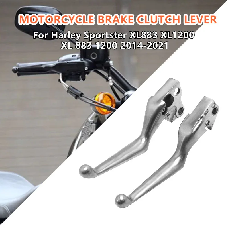 

Suitable For Harley Sportster 883 XL 883 N 1200 X 48 2004-2013 Modified Clutch Brake Lever Silver Black Pair