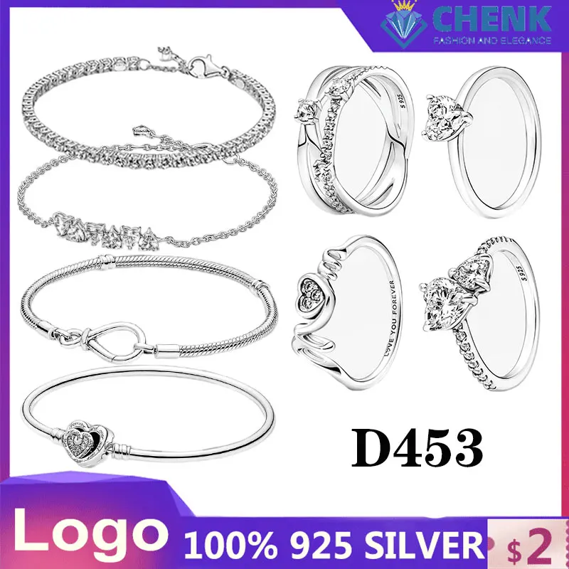 SL21 Logo 2022 New Sterling Silver 925 Collection Can Diy BRACELET Gold Plated Charm Suitable For Original Bracelet Holiday Gift