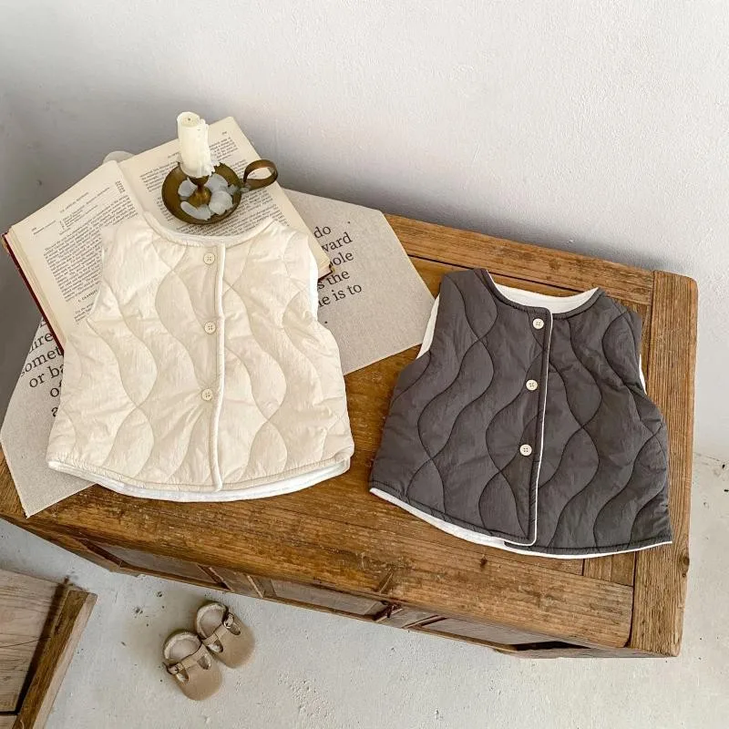 MiniAinis новый зимний детский теплый жилет без рукавов куртка для девочек бархатная