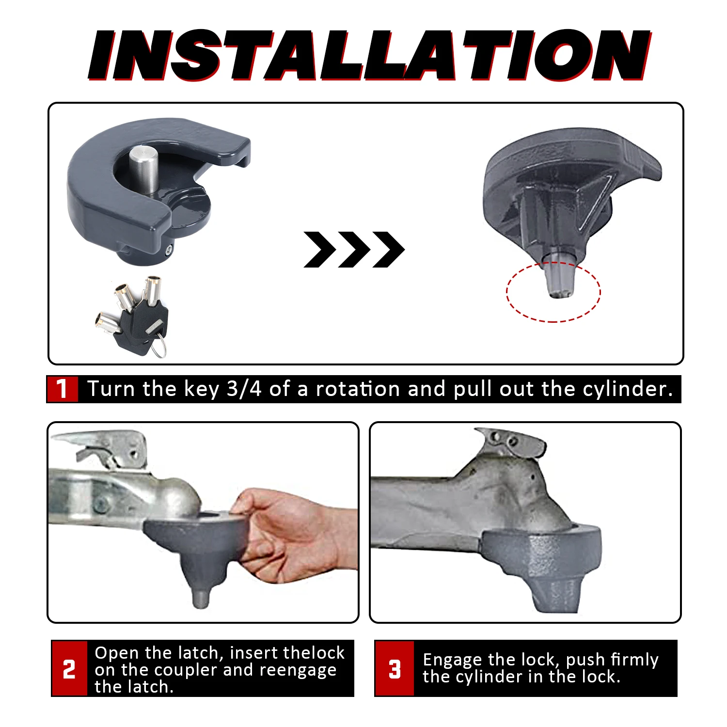 Рисунок 5 - 2-дюймовый стандартный замок для прицепа