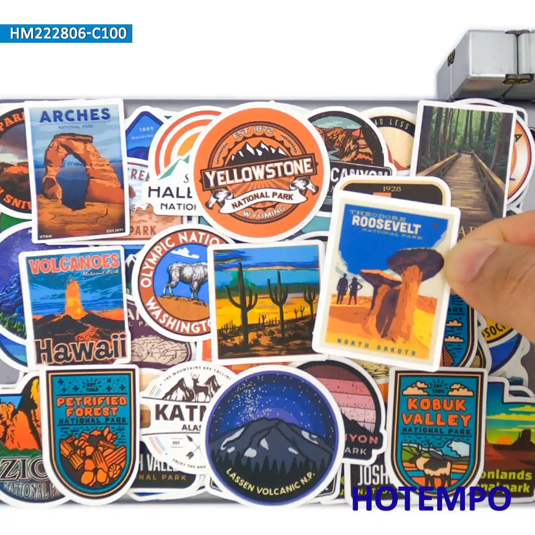 

50/100Pieces US National Park Retro Attractions Posters Travel Stickers for Car Motorcycle Bike Luggage Phone Laptop Sticker Toy