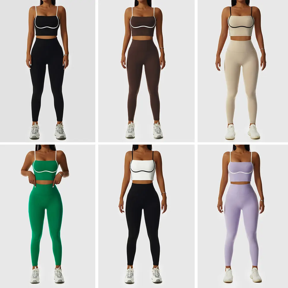Yoga Set Women Sportwear Gym Sets Womens Outfits Sport Set Women Fitness Sports Bra Leggings Workout Clothes For Women Tracksuit