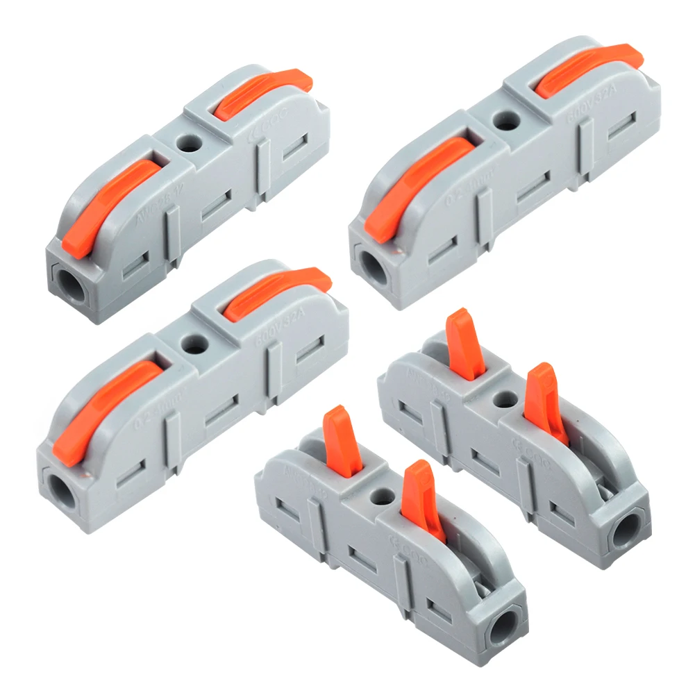 

5/20/40pcs Universal Cable Lever Nut push in Wiring Terminal Conductor Compact 222-412 413 414 415 418 SPL-2 3 Wire Connectors
