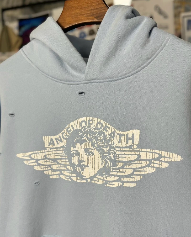 Толстовка 24ss в стиле Св. Майкла с надписью Angel