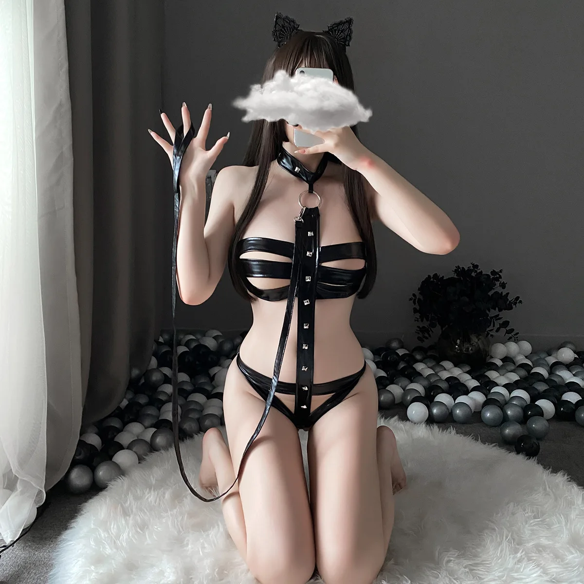 

Для сексуального нижнего белья, альтернативный сексуальный веревка, тянущаяся веревка, соблазнительное открытое снаряжение, костюм кожано...