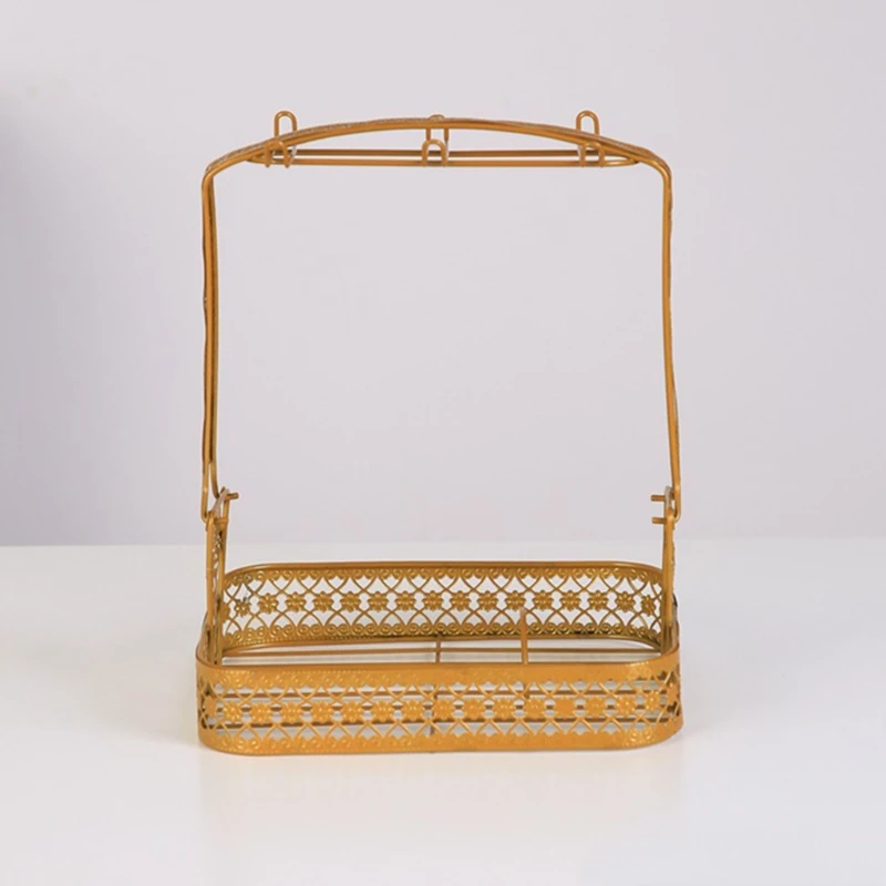 

N58C Mug Holder Coffee Rack Coffee Cup Holder Tea Set Stand Dishes Organizer Wrought Iron Mug Drainer Storage Drying Rack Rack