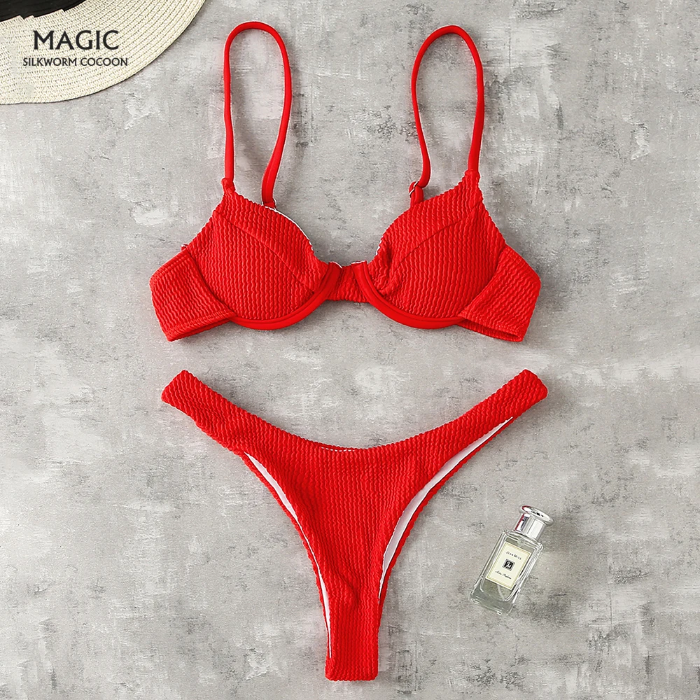 

Solid Beach Bathing Suit Sexy Thong Bikini 2022 Swimwear Women Swimsuits Wholesale Two Piece Swimsuit for Women Swiming Suit New